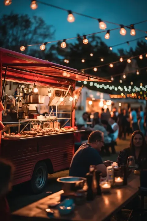 Food truck night time