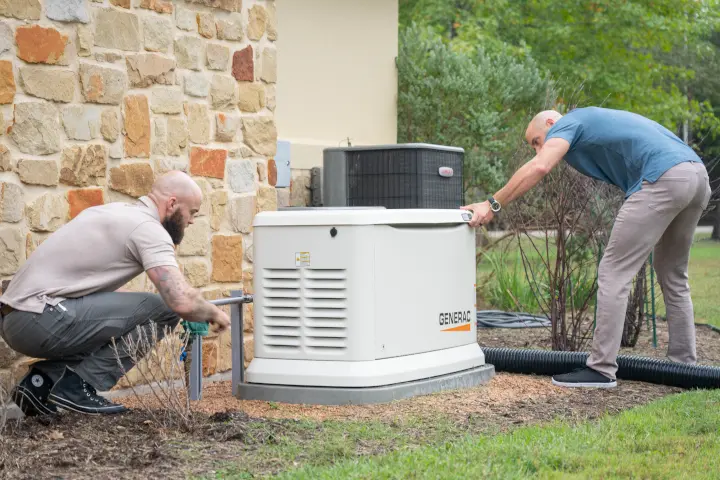 Propane whole home generator installation