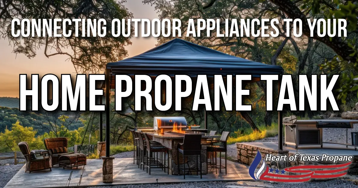 Connect outdoor appliances propane